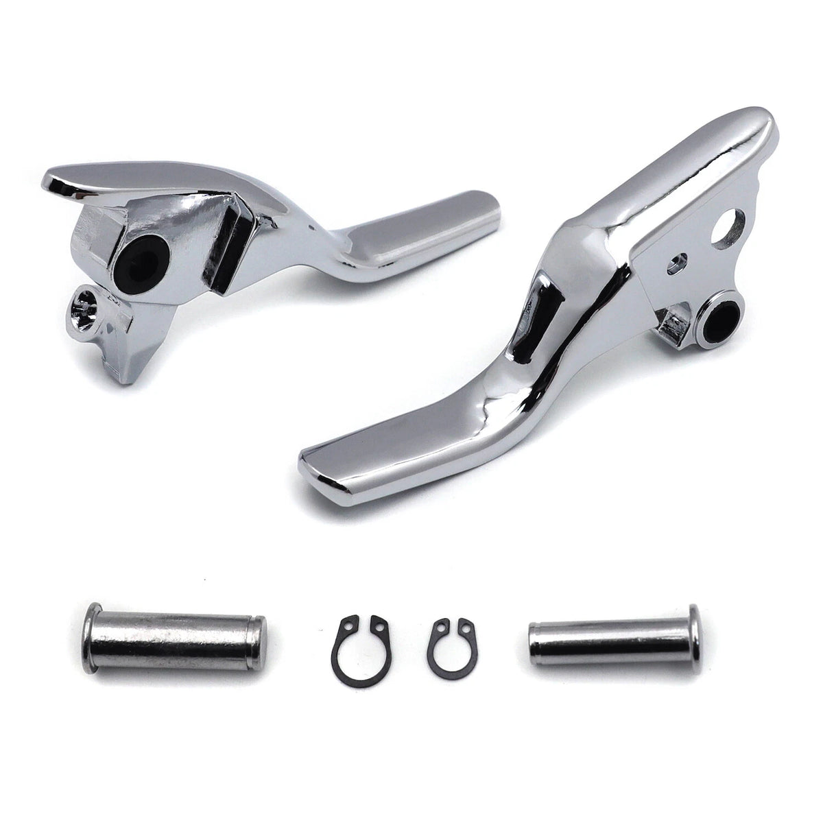 Chrome Smooth Shorty Brake Clutch Levers for Harley Touring Trike (2008–2013)