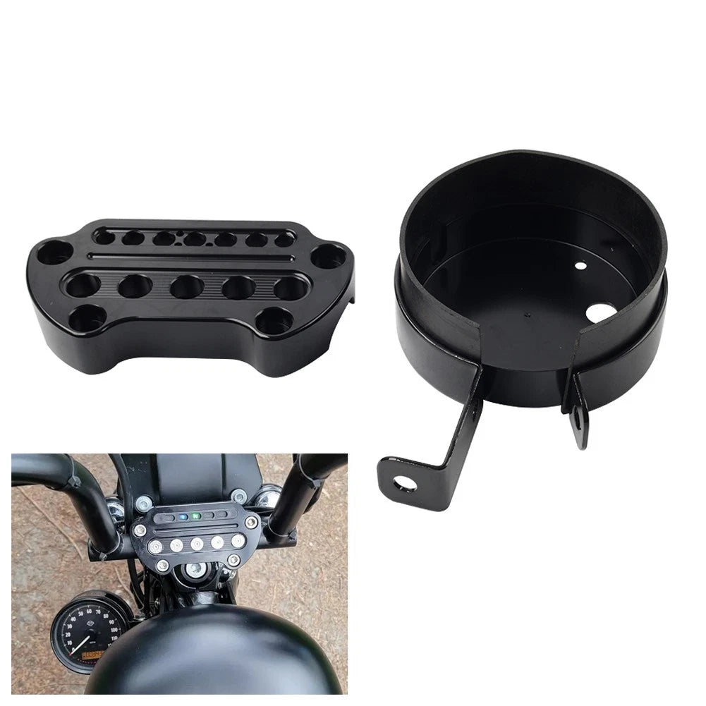 Speedometer Bracket Relocation Clamp for Harley Sportster XL 883 (2004–2023)