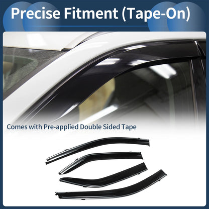 Window Deflectors Side Vent Visors Black 1 Set for Toyota Camry (2012–2012)