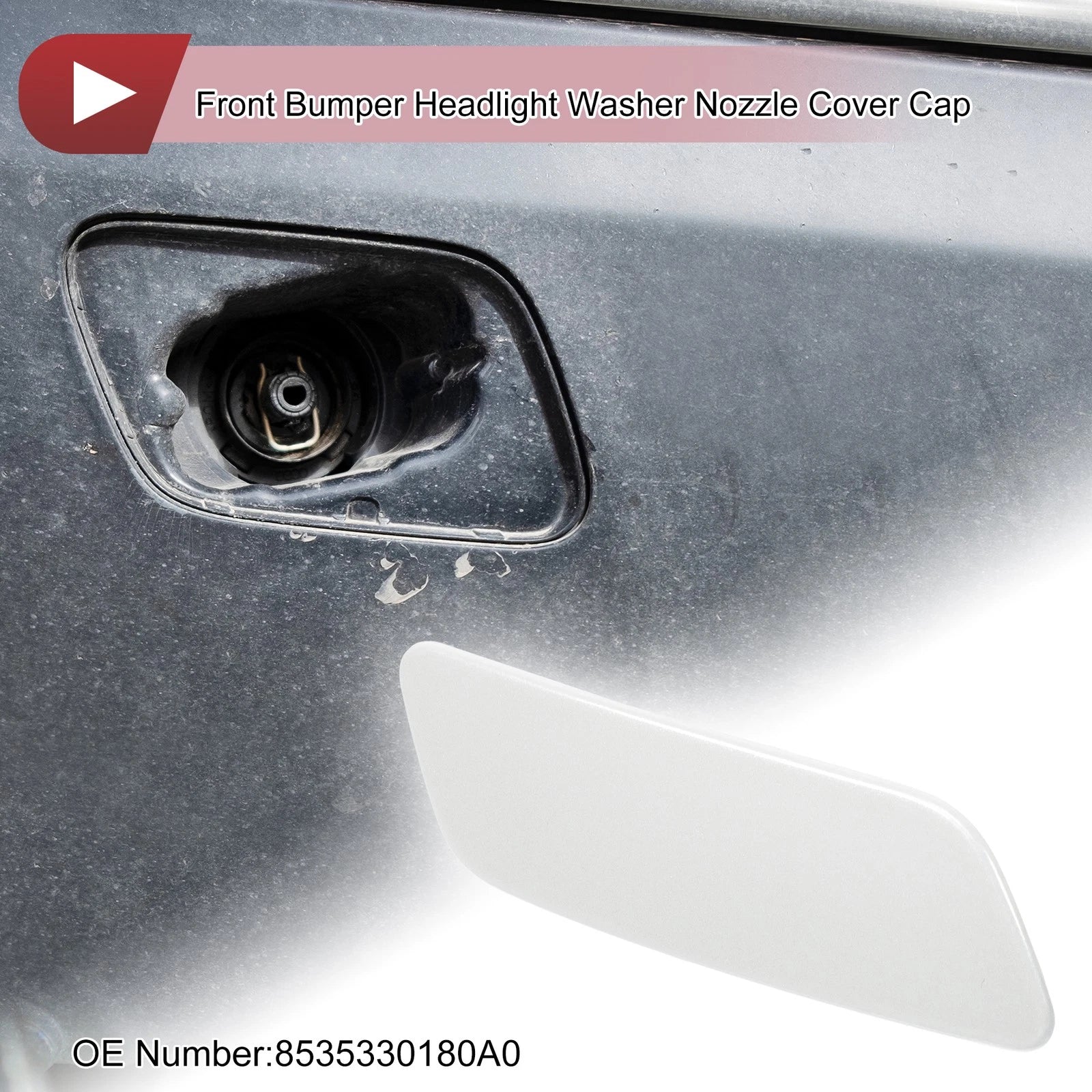Washer Nozzle Cover Cap Front Right for Lexus GS200t (2016–2019) White