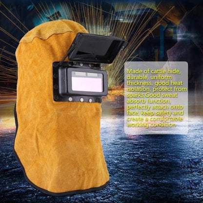Welding Mask with Solar Auto Darkening Filter Lens and Cushioned Leather Hood