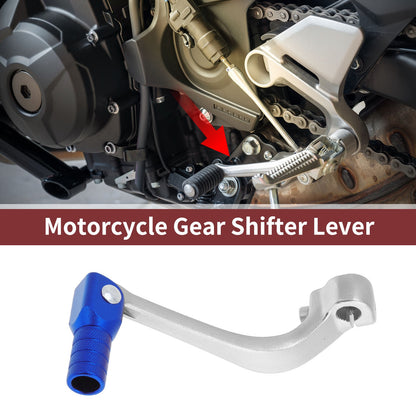 Folding Gear Shifter Lever for Honda CRF110F (2013–2018) Silver Tone Blue