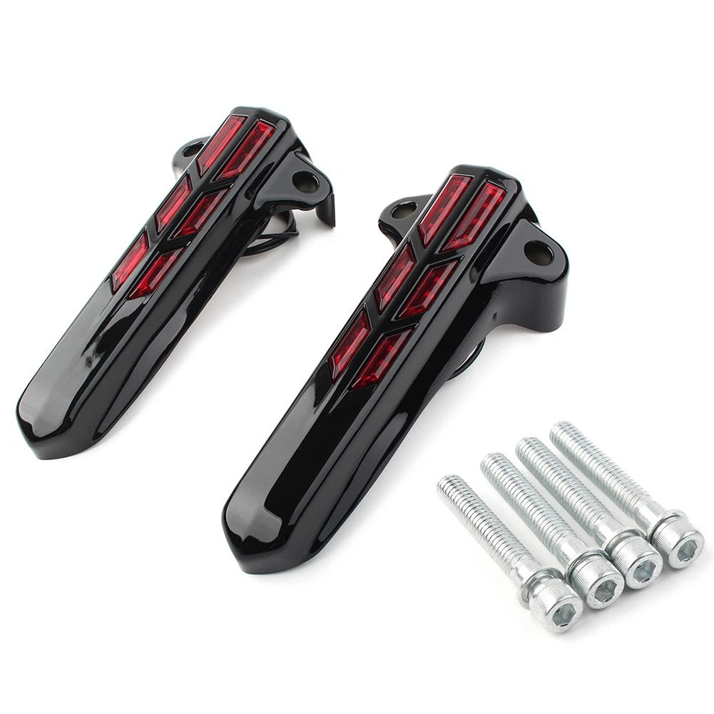 Front Lower Fork Leg Covers with LED for Harley FLHR FLHTK FLHX (2014–2020)