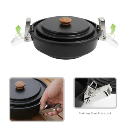 Outdoor Pressure Pot for Even Heat Distribution (No Part Numbers)