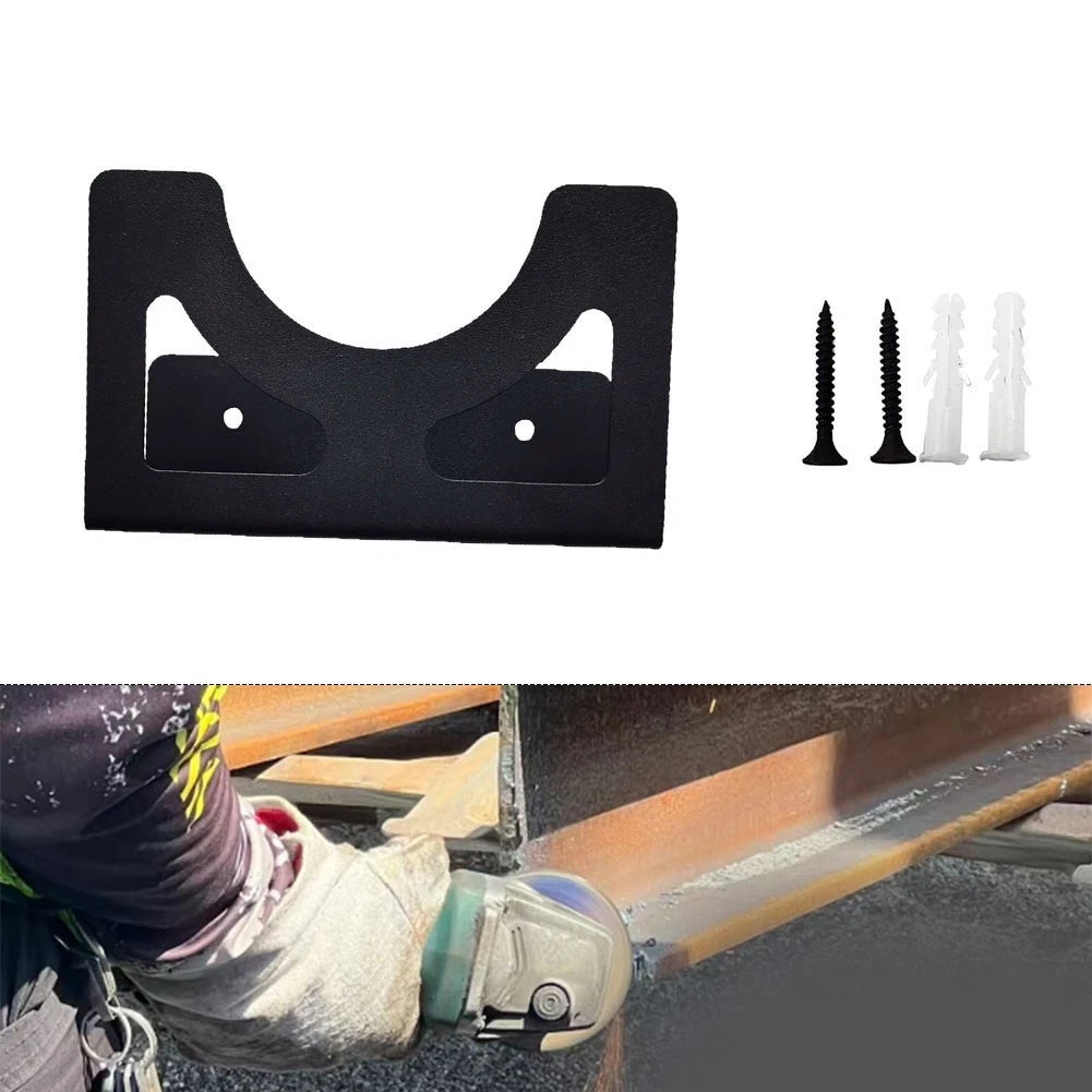 Iron Angle Grinder Wall Mount Stand for Tool Storage Rack (Black)