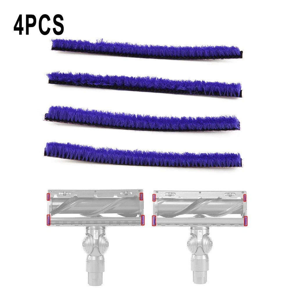4PCS Soft Roller Head Plush Strips for Dyso V8 Vacuum Cleaner