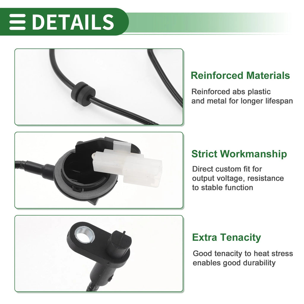 ABS Wheel Speed Sensor Rear Left Right Replacement for Mazda 2 (2011–2014)