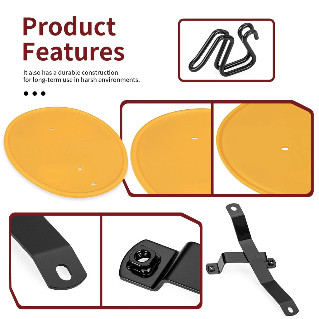 3 Yellow Number Plate Kit for Honda Z50R (1979–1987)