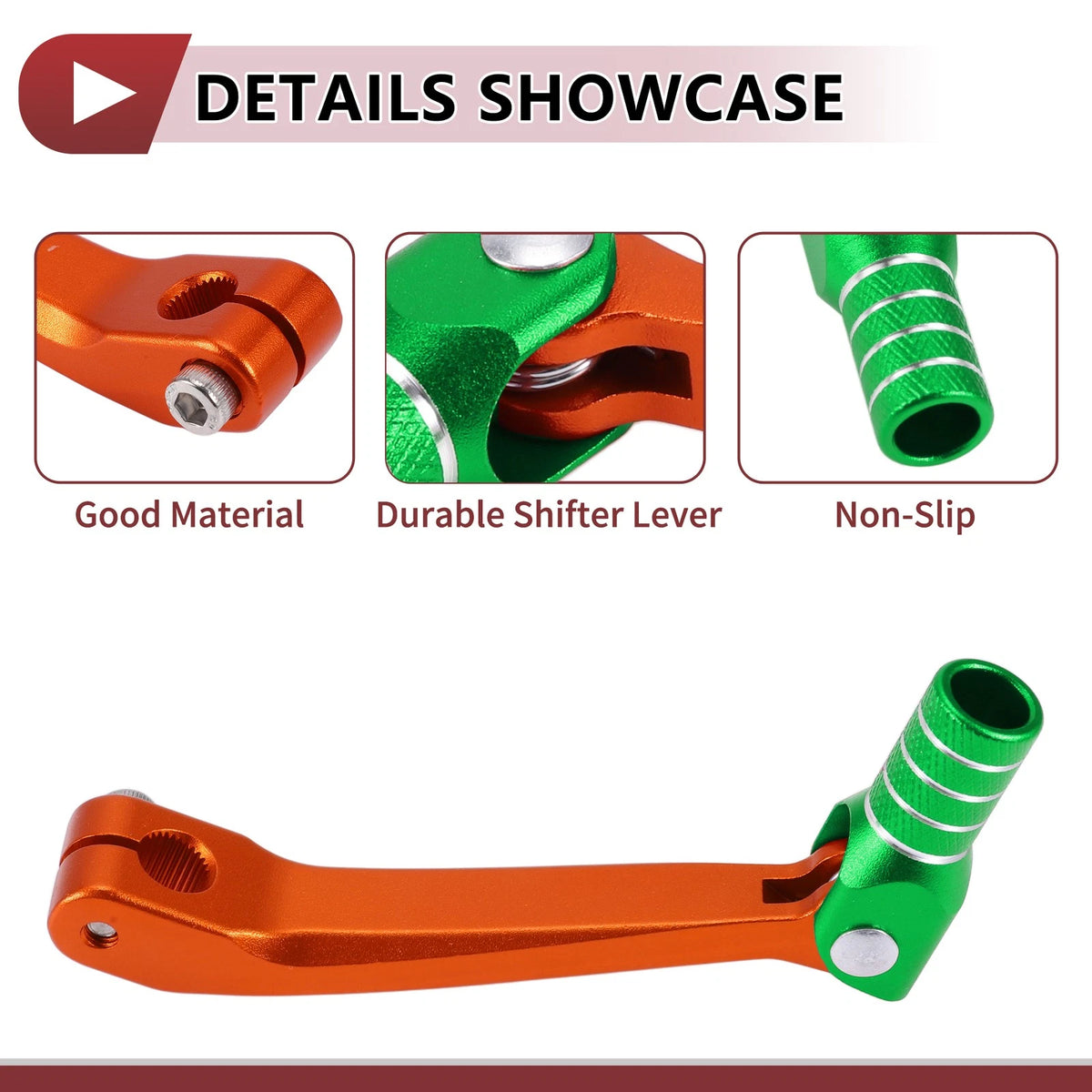 Gear Shifter Lever for Honda CRF150F (2003–2017) - Orange Green Silver Tone