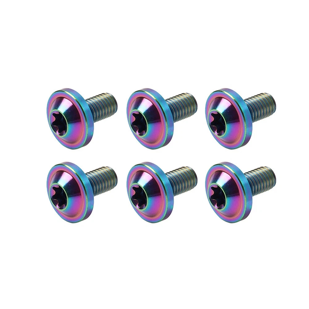 Set of 6 Titanium Alloy M5x30mm Torx Head Screws for Motorcycle