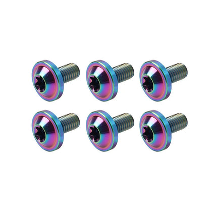 Set of 6 Titanium Alloy M5x30mm Torx Head Screws for Motorcycle