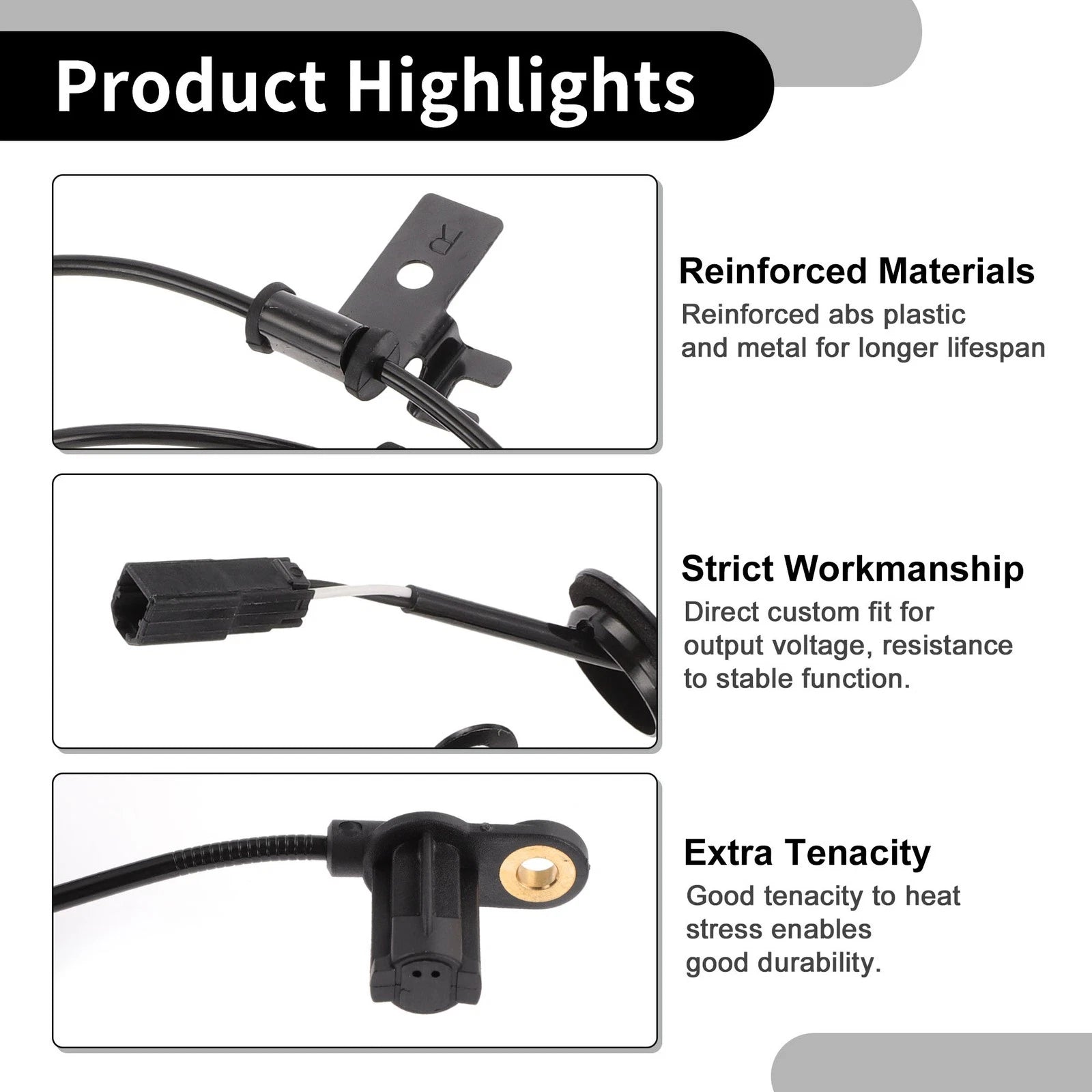 ABS Sensor No.EC024371YK for Ford Escape (2001–2004) Rear Right Passenger Side
