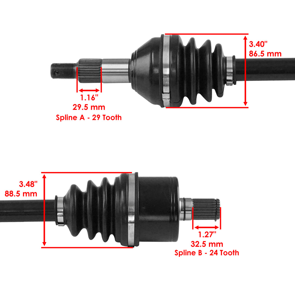 Caltric Rear CV Axle Left Right Replacement for Can-Am Commander 1000R (2021–2024)