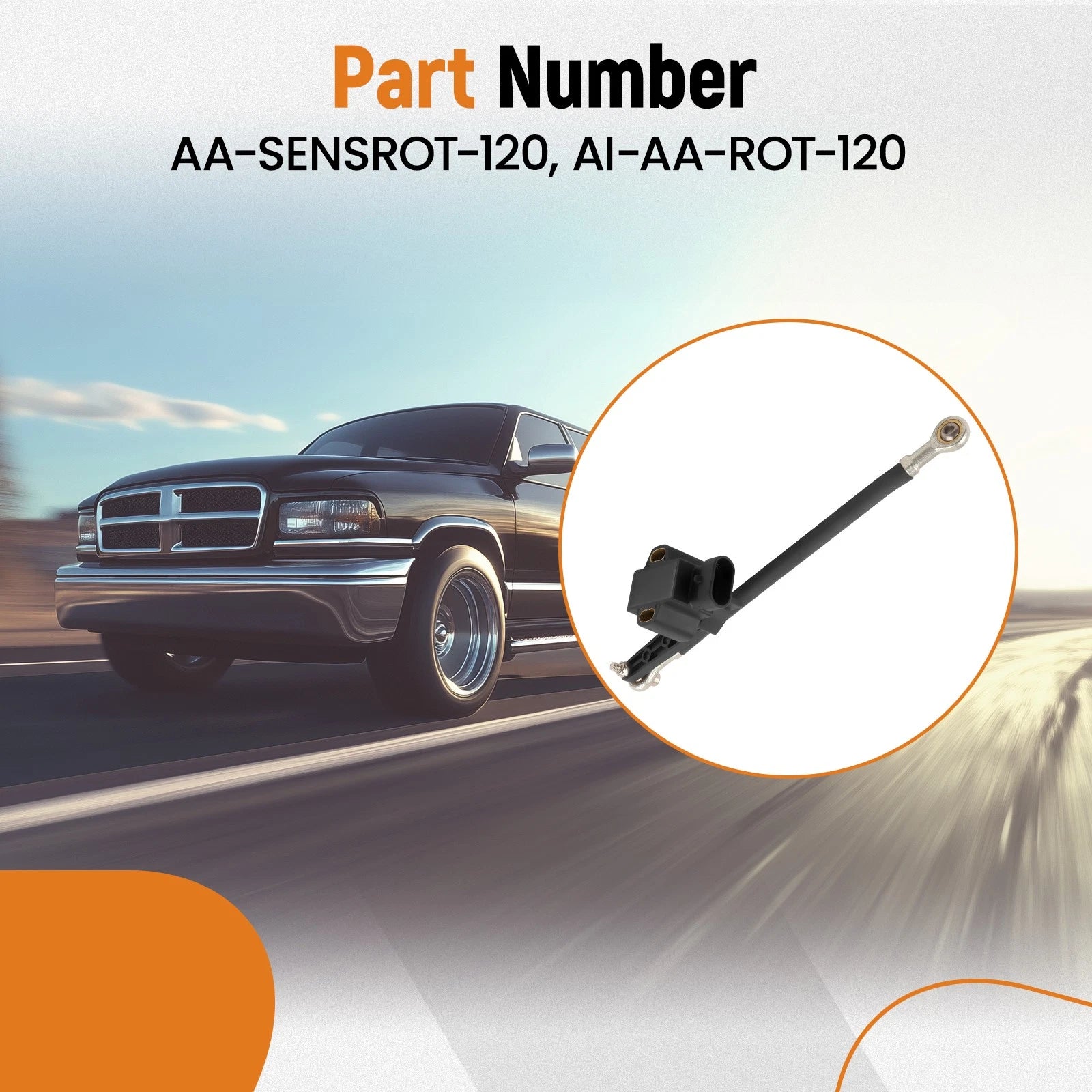 Suspension Height Level Sensor with Hardware for Accu Air E-Level (AA-SENSROT-120)