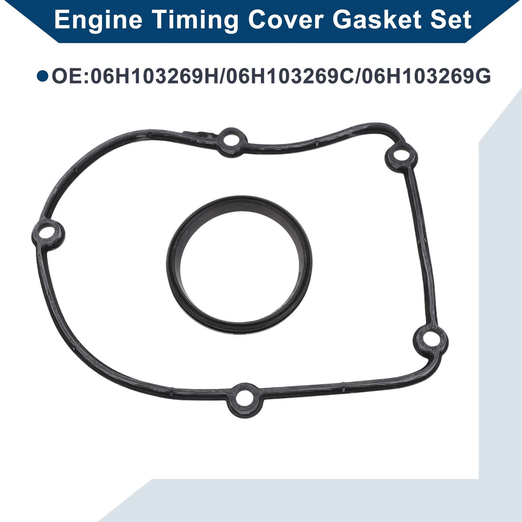 Engine Timing Cover Gasket Set Replacement for Audi A3 2.0L (2008–2013)