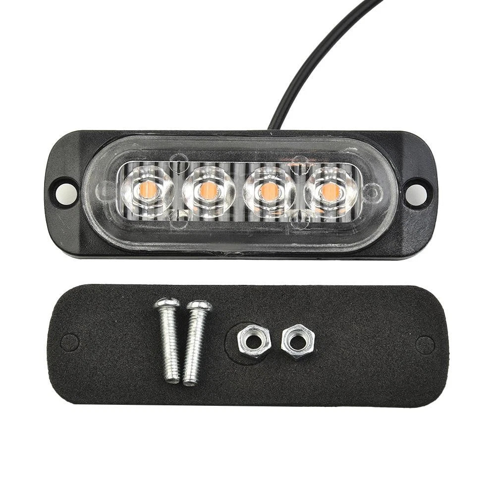 4LED Yellow Off-Road Fog Light Lamp for Truck Van (12-24V, 12W)