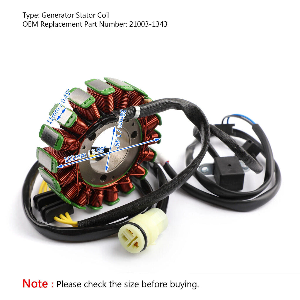 Magneto Generator Stator Coil for Kawasaki KVF300 Prairie (1999–2002) 21003-1343