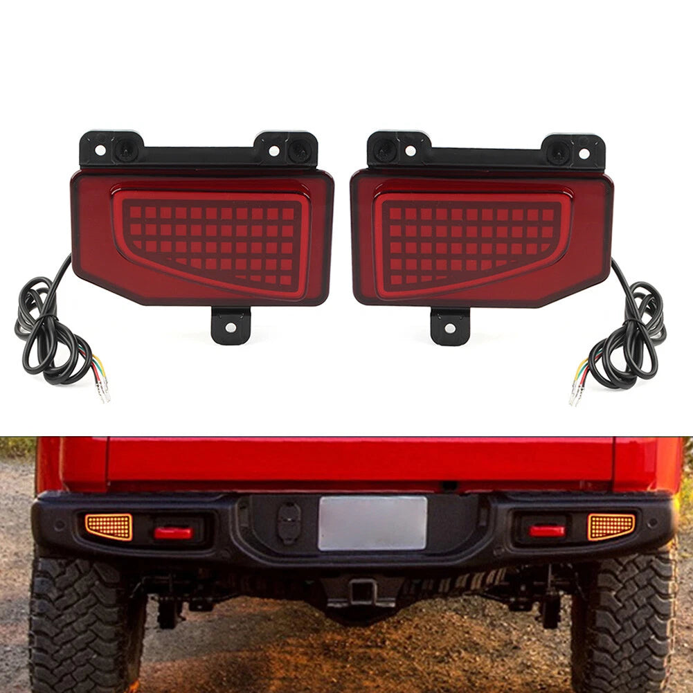 LED Rear Reflector Tail Light Brake Lamp Left & Right For Jeep Gladiator 2019-23