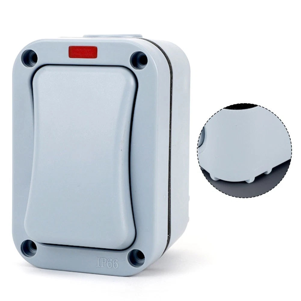 LED Power Indicator Outdoor Light Switch for (IP66 Rated)