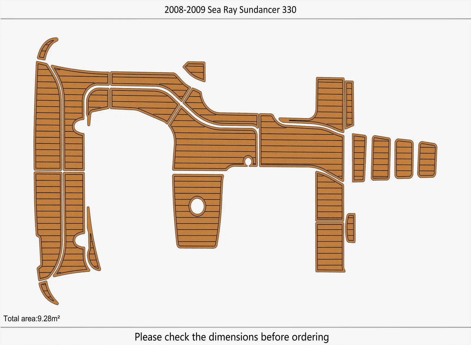 EVA Foam Pads Flooring Mat for Sea Ray Sundancer 330 (2008)