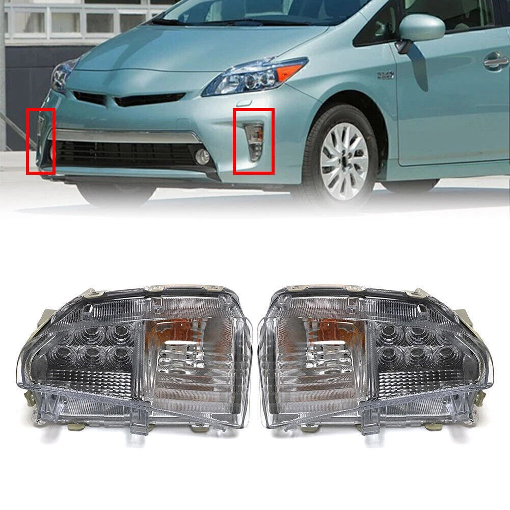 Pair LED Front fog lamp For Toyota Prius 2012 2013 2014 2015 ABS Car