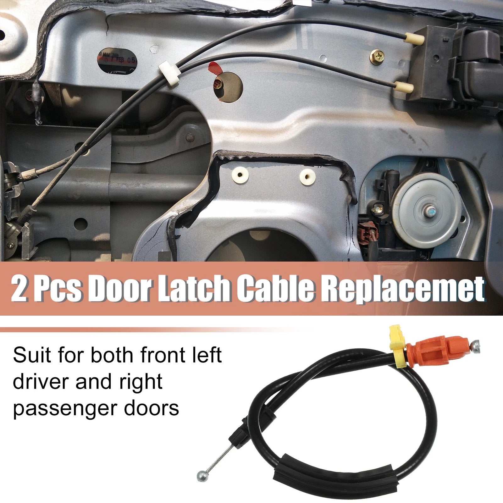 Door Handle Latch Cable Left and Right Front for Chevrolet GMC (2007–2015)