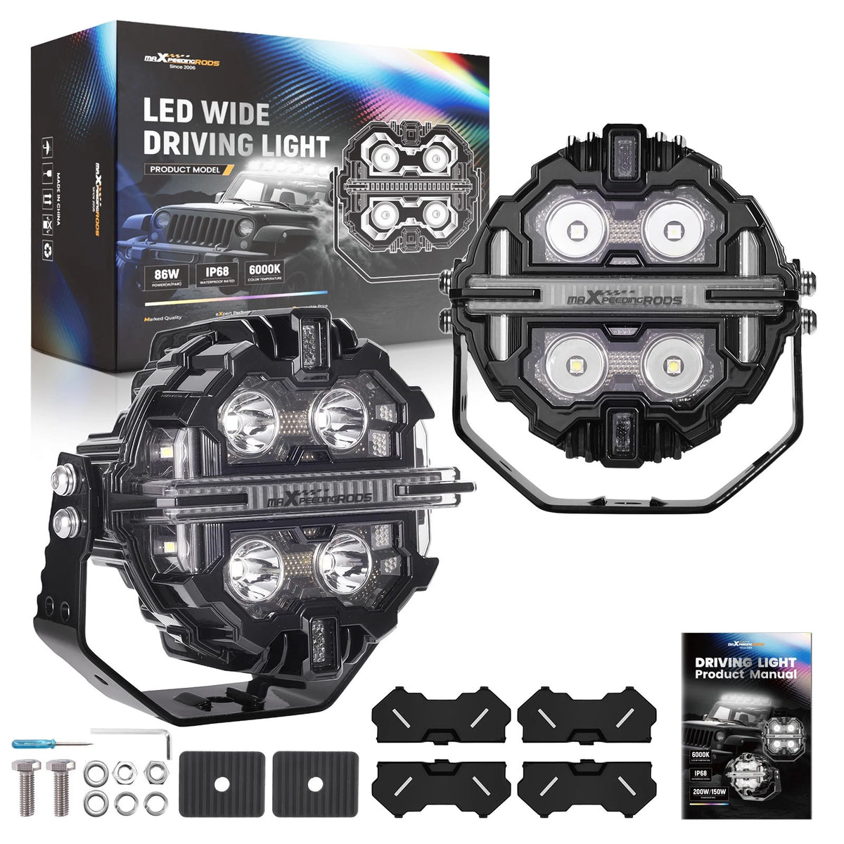 2X RGB LED Light Pods for Offroad Vehicles (5-Inch)