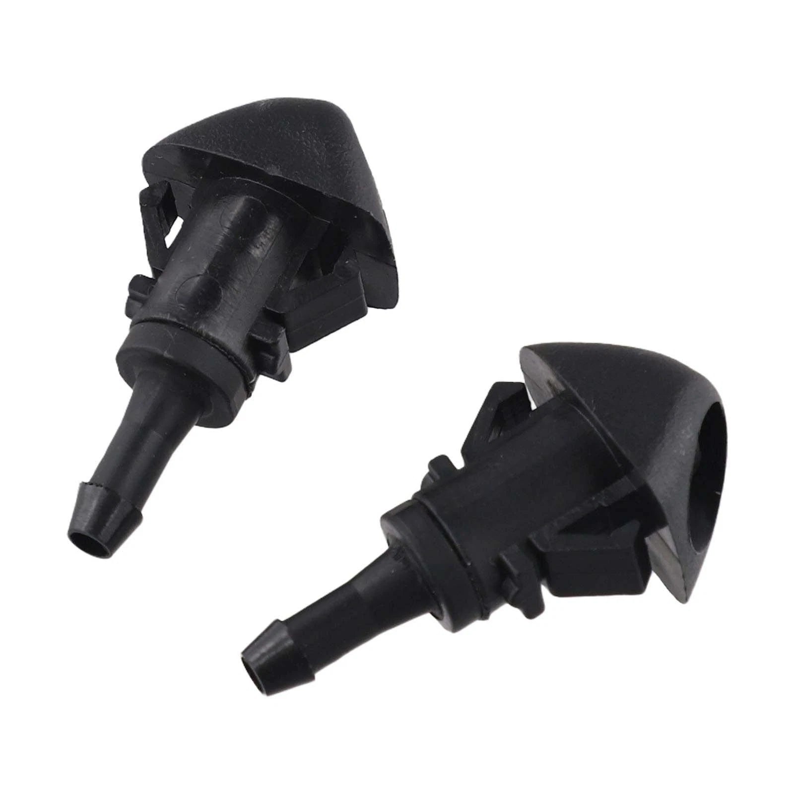 2X Black Windshield Wiper Jet Nozzle for