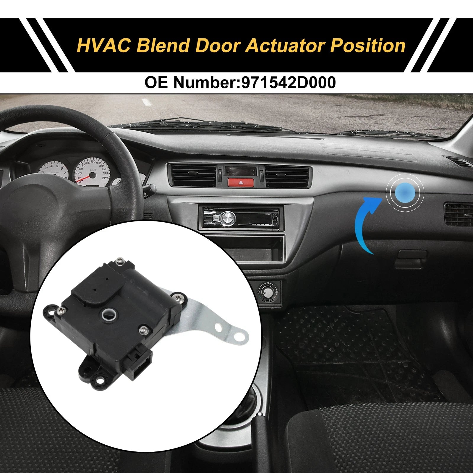 HVAC Heater Blend Door Actuator Replacement for Hyundai Elantra (2003–2006)