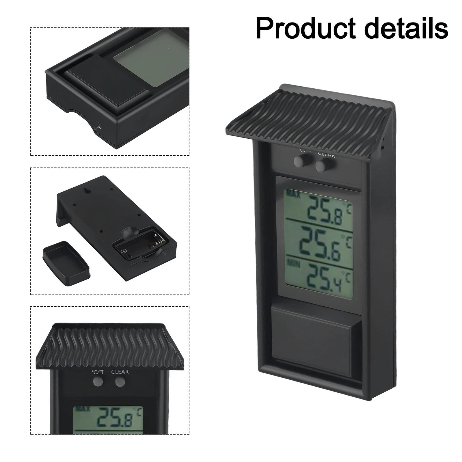 Digital Thermometer Humidity Meter for Greenhouse Hydroponics (US)