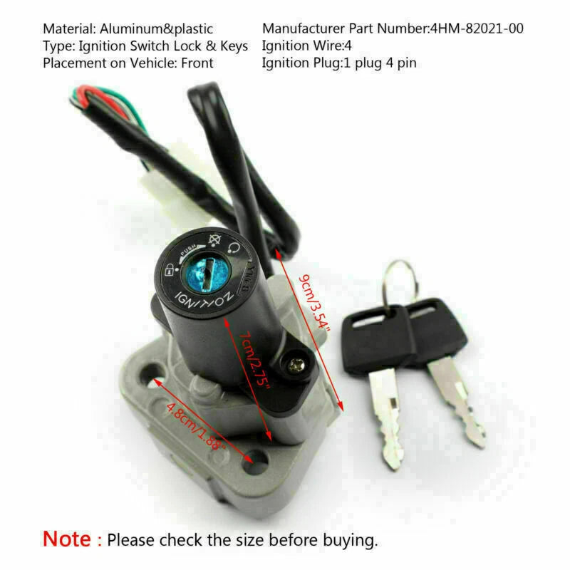 Ignition Switch Lock Keys for Yamaha XJR400 (1993–1999), XJR1200 (1995–1998), XJR1300 (1999) T9