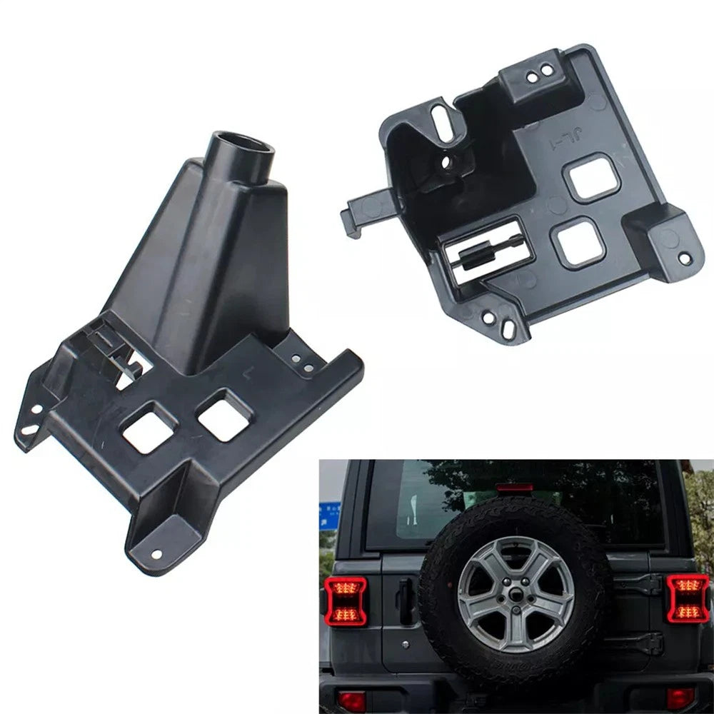2Pcs Tail Light Bracket for Jeep Wrangler JL (2018–2024) Black ABS