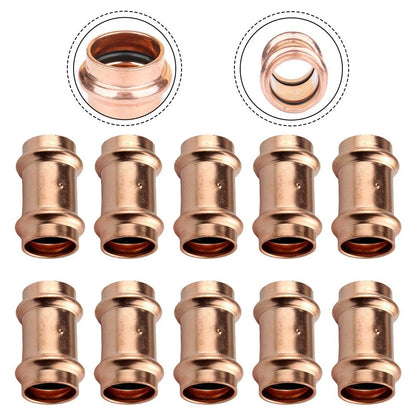 10pcs Copper V Type Crimp Fittings for Heat Pump Refrigeration Systems