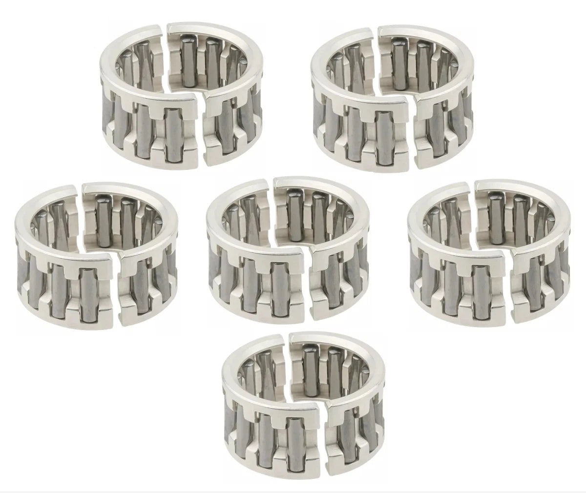 Set of 6 Needle Bearings for Yamaha Outboard 2T 75HP 85HP 90HP (93310-730V8, 93310-730A2)