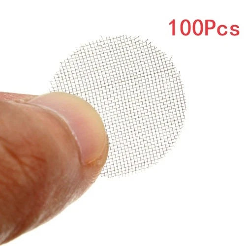 19MM Steel Filters Pipe Screen for Hookahs (100 Pack)