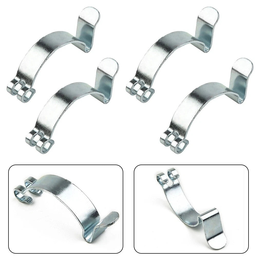 Set of 4 Air Filter Clips for Universal Use (Metal Silver)