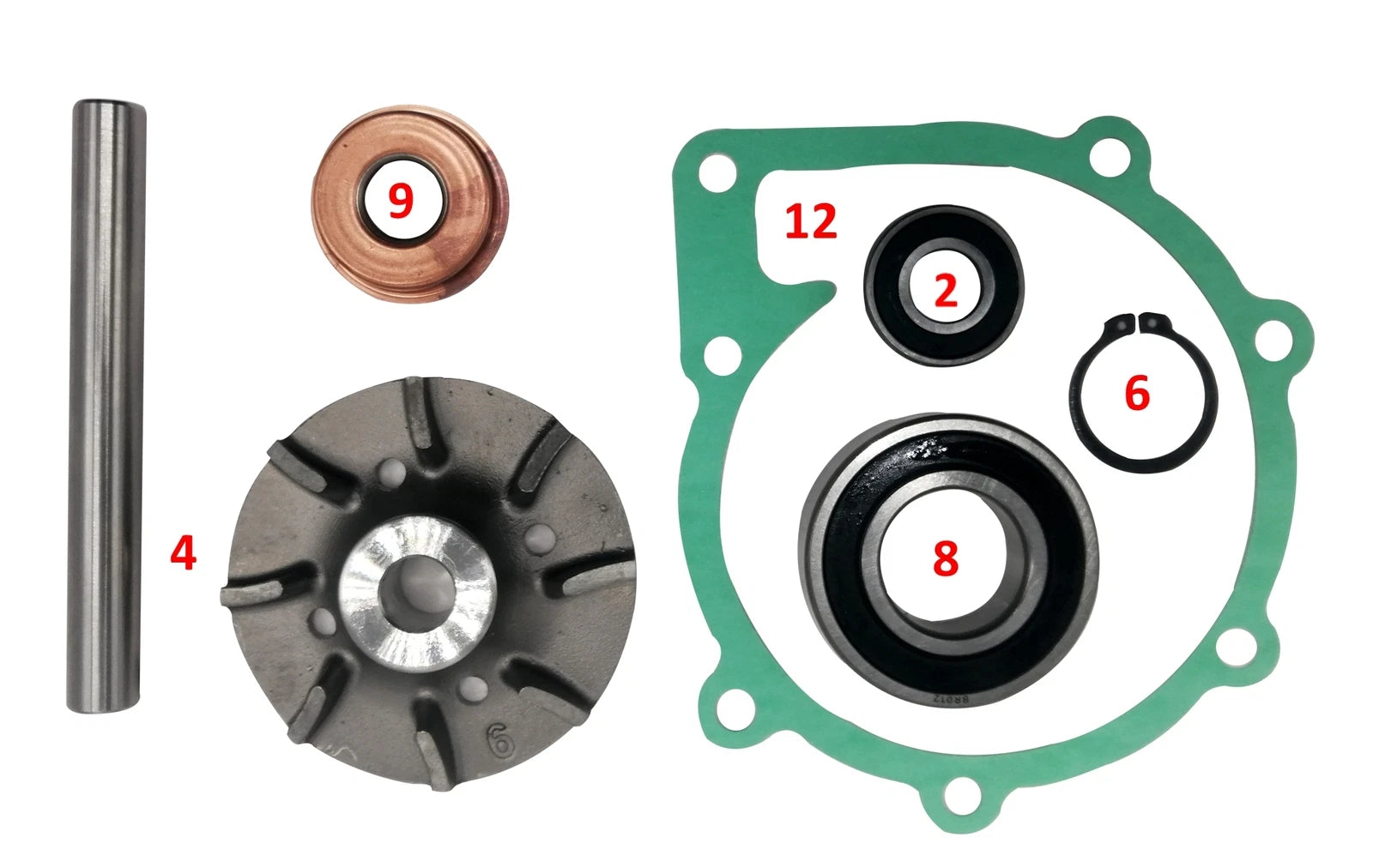 Circulation Pump Repair Kit for Volvo Penta (181538, 1660609, 1545283, 914462, 3809412)