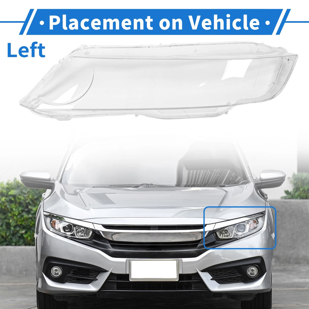 Headlight Lens Cover Front Left Replacement for Honda Odyssey (2005–2008)