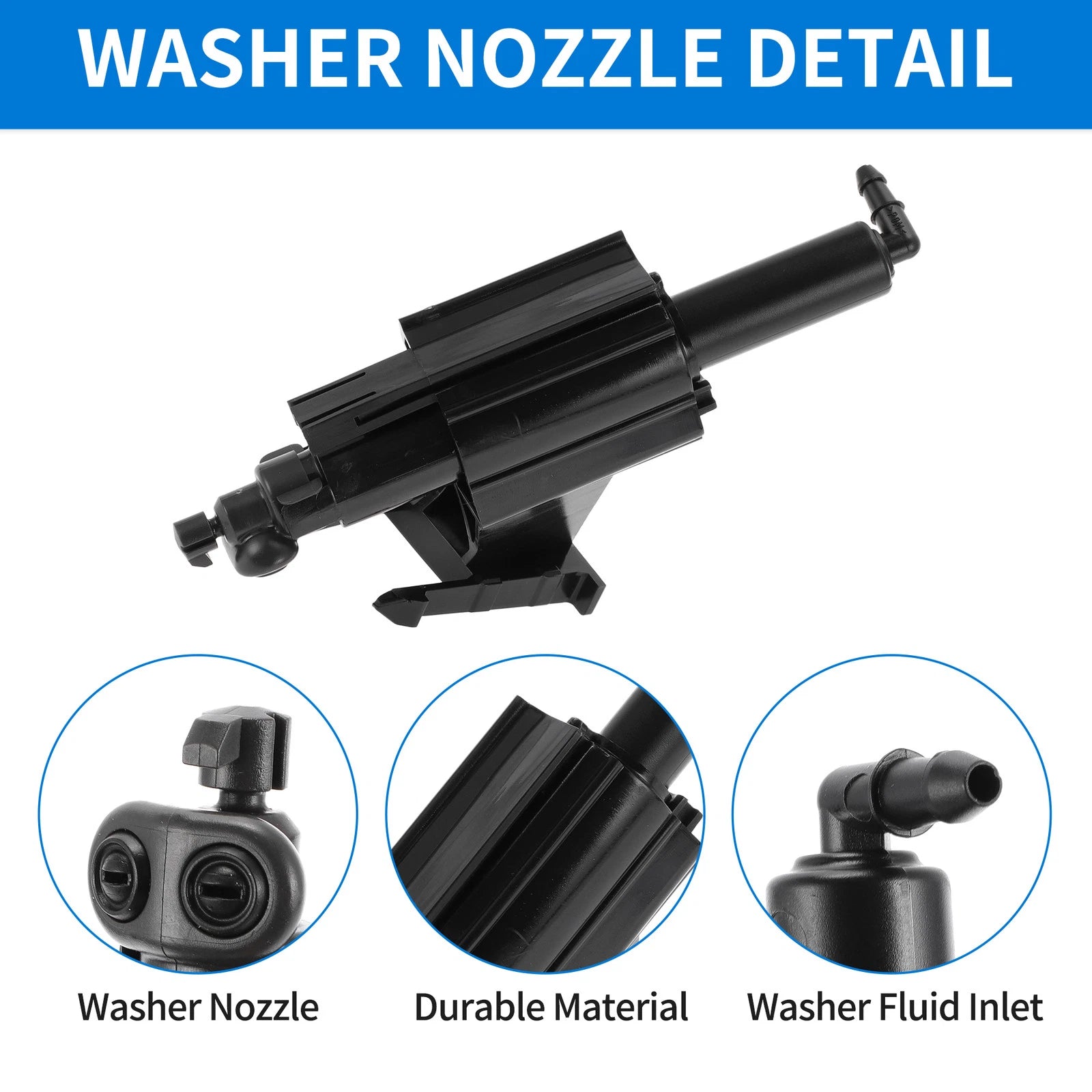 Front Driver Side Headlight Washer Nozzle for Ford Focus MK3 (2012–2018) No.BM5113L015A C