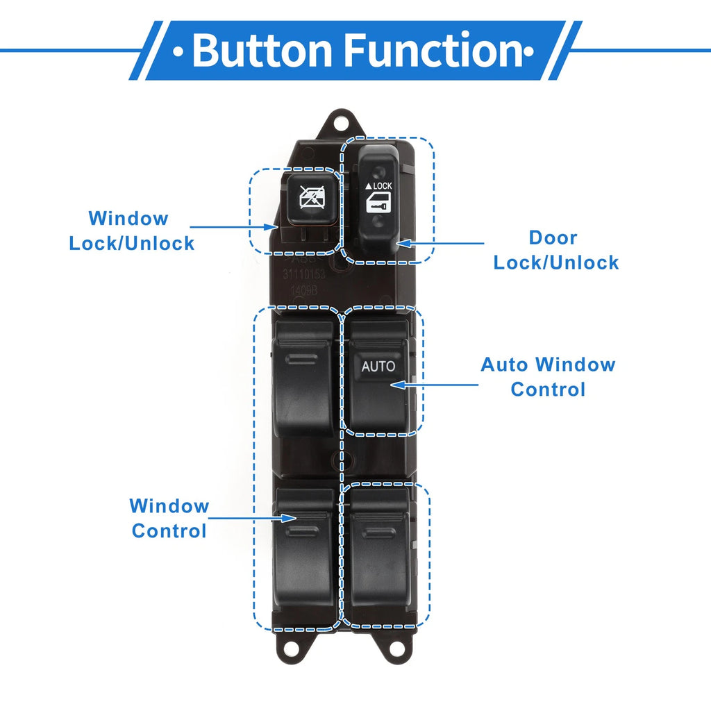 Front Right Power Window Switch for Toyota Hilux 2005 (848200K011)