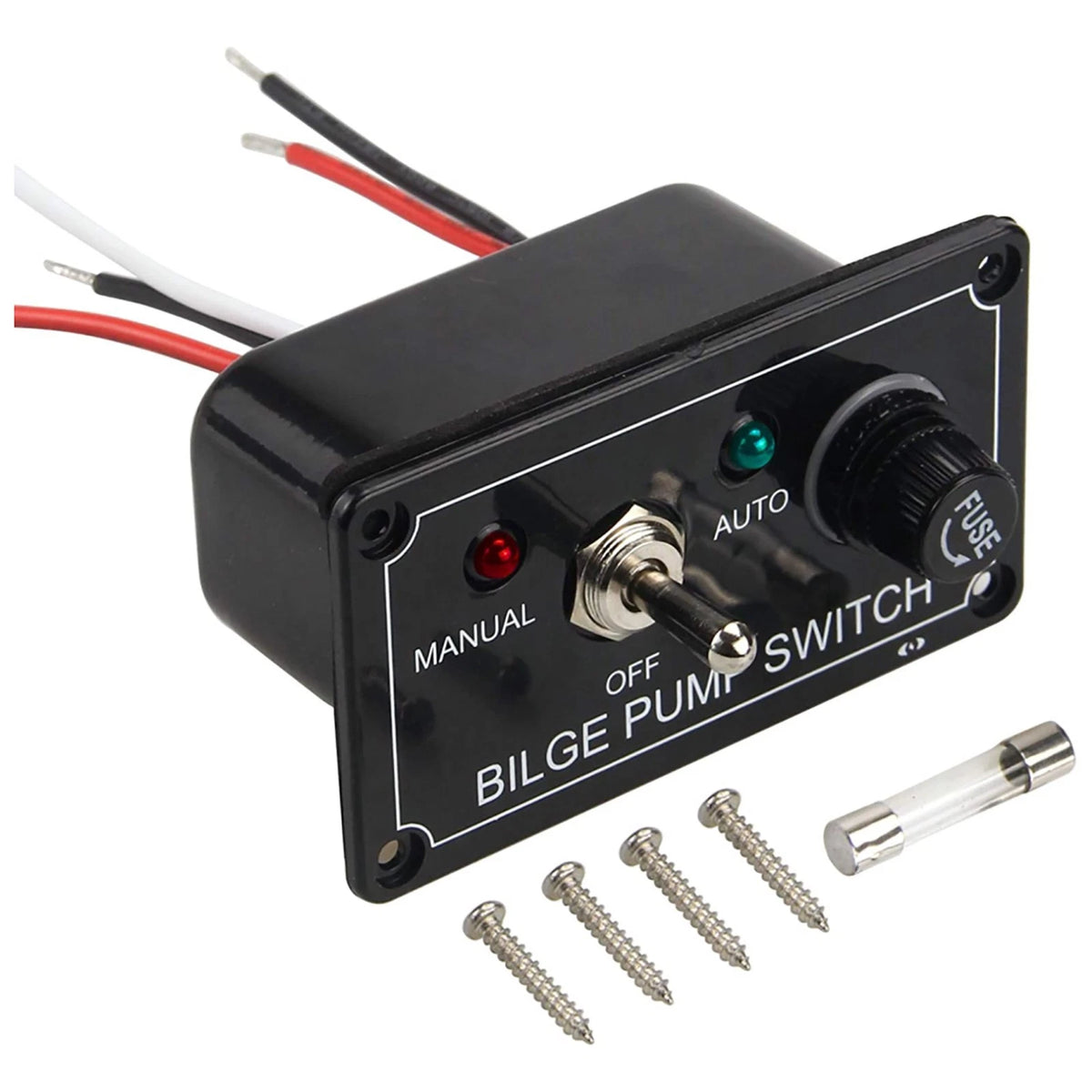 Bilge Alarm Pump Switch with LED Indicator for Marine Boat (DC12V)