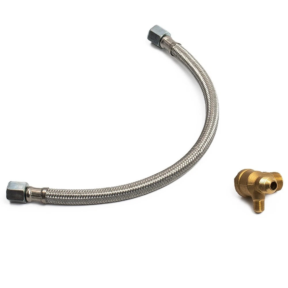2X 350mm Air Compressor Flexible Hose with Check Valve Connecting Pipe