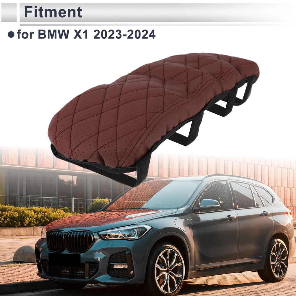 Car Center Console Cover Replacement for BMW X1 (2023–2024) Wine Red