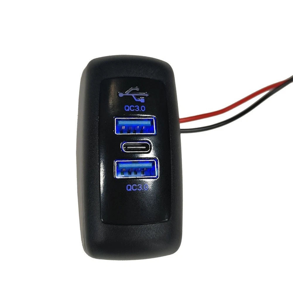 USB Fast Charging Adapter for Car Bus RV Boat ATV (12V 24V)