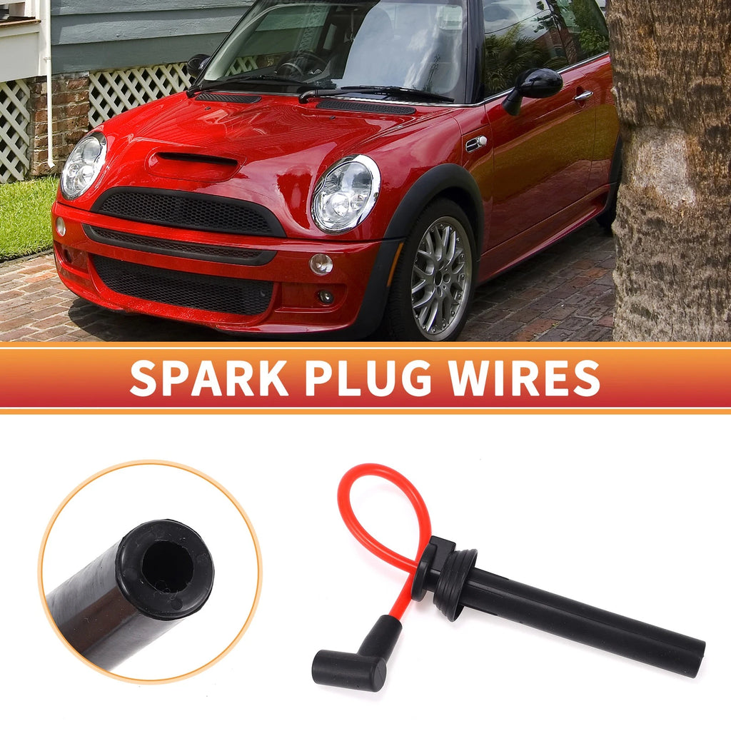 Set of 4 Spark Plug Wire Ignition Coil Cables for Mini Cooper (2002–2007)