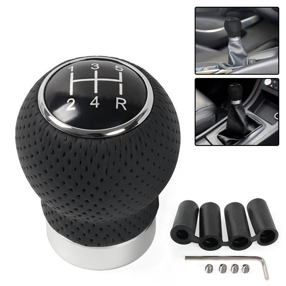 Black Leather Shift Knob for 5 Speed and 6 Speed Manual