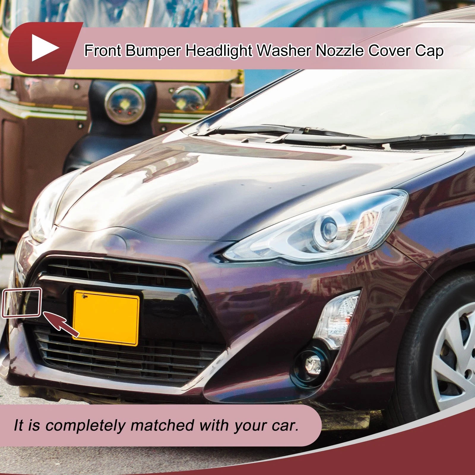 Front Headlight Washer Nozzle Cover Replacement for Toyota Aqua (2012–2021)