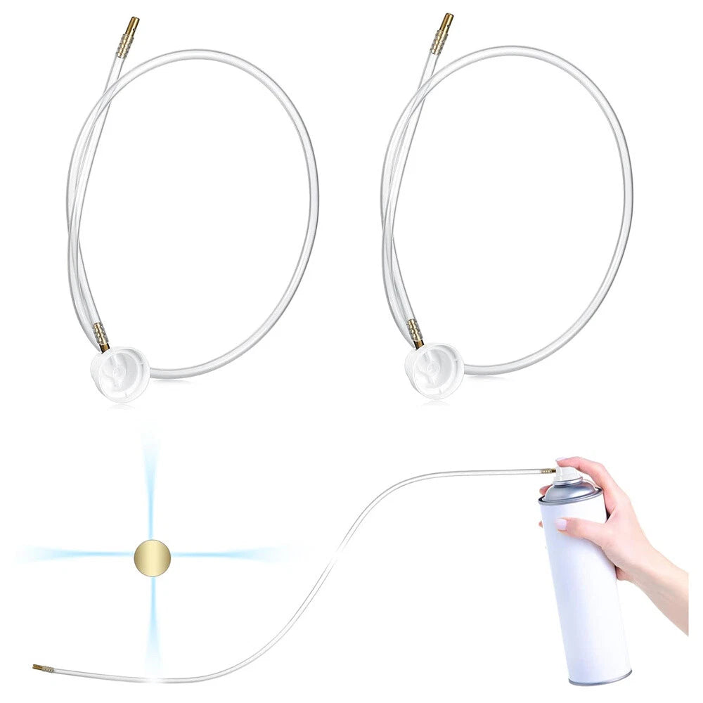 2Pcs 360 Degree Nozzle Extension Hose for Aerosol Cans Spray