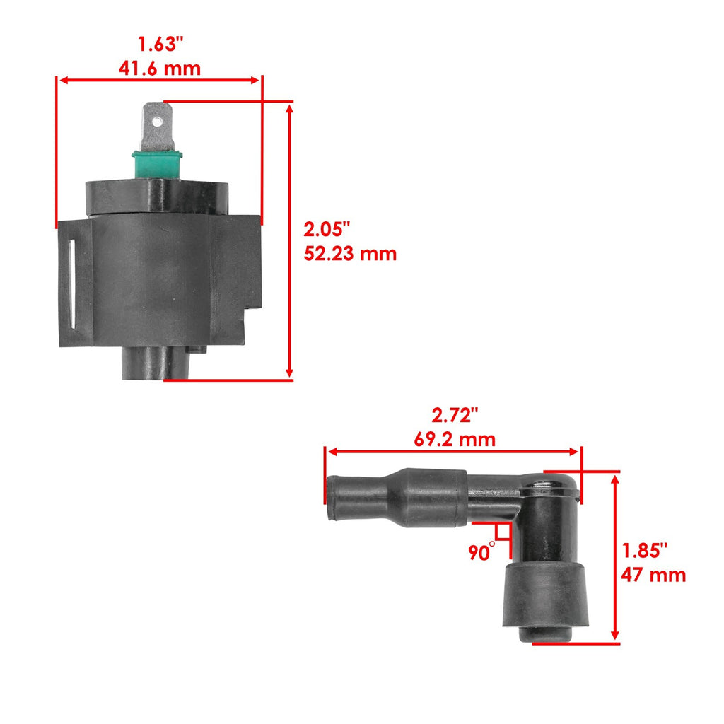 Ignition Coil and Spark Plug Cap Boot Replacement for Honda ATC250SX (1985–1987)