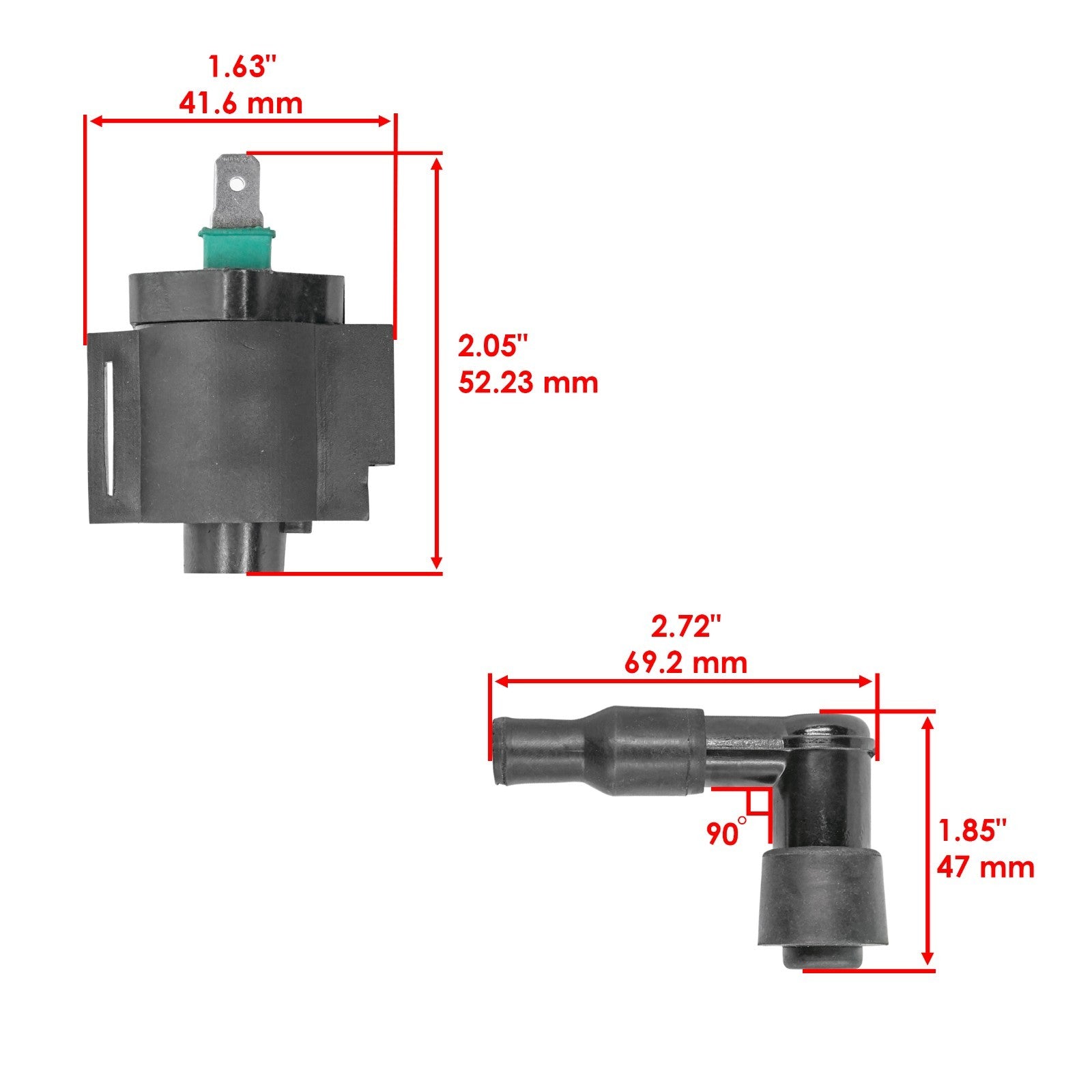 Ignition Coil and Spark Plug Cap Boot Replacement for Honda ATC250SX (1985–1987)